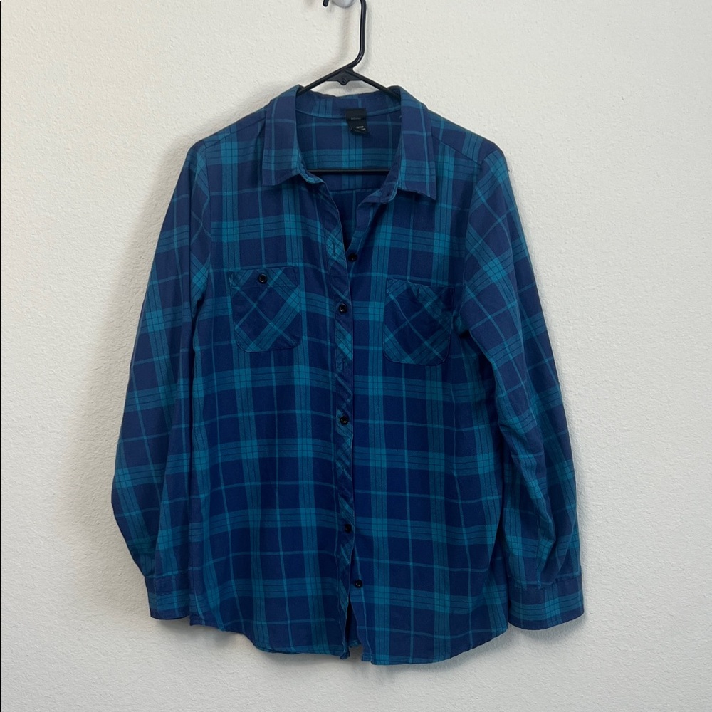 Disney "Ohana Means Family" Plaid Shirt - Womens XL - Picture 2 of 6